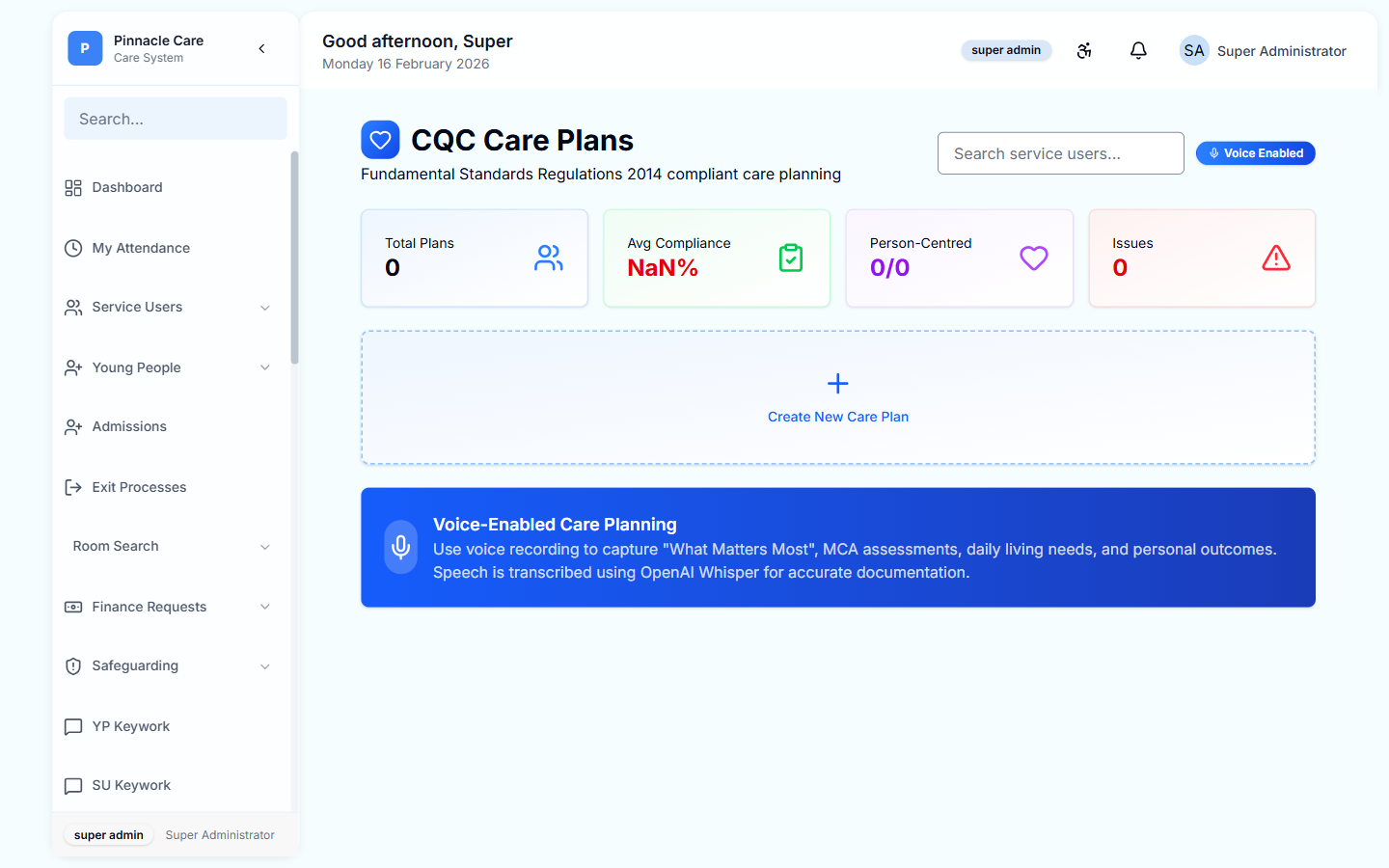 CQC Care Plans
